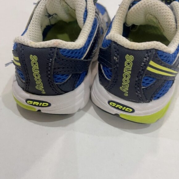 Saucony Baby Ride 6 Boys Size 5 Navy Blue LOT of 2 Leather Rubber Slip On Shoes - Picture 10 of 14